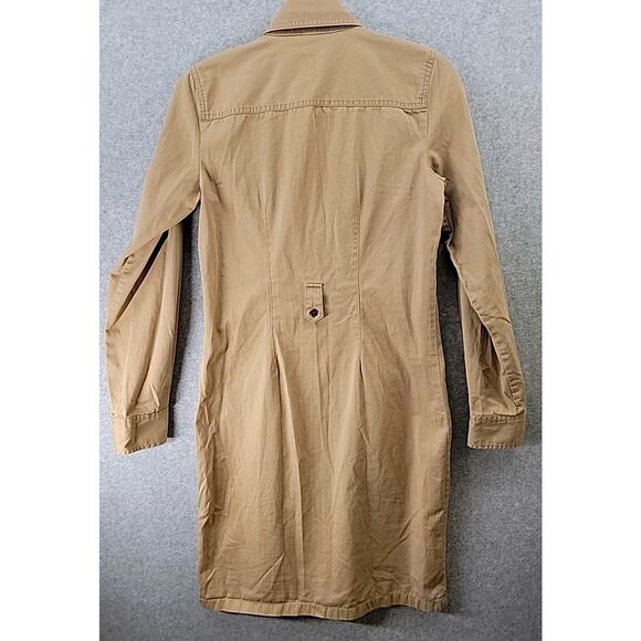 Lauren Jeans Co RALPH LAUREN Womens Sz 2 Dress Cotton Safari Tan Roll Tabs Belt - Picture 4 of 16